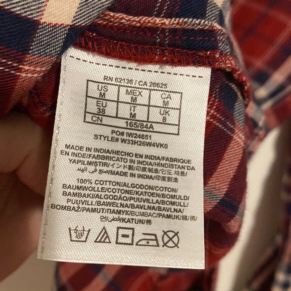Guess Cotton Flannel Plaid Shirt - Picture 6 of 6